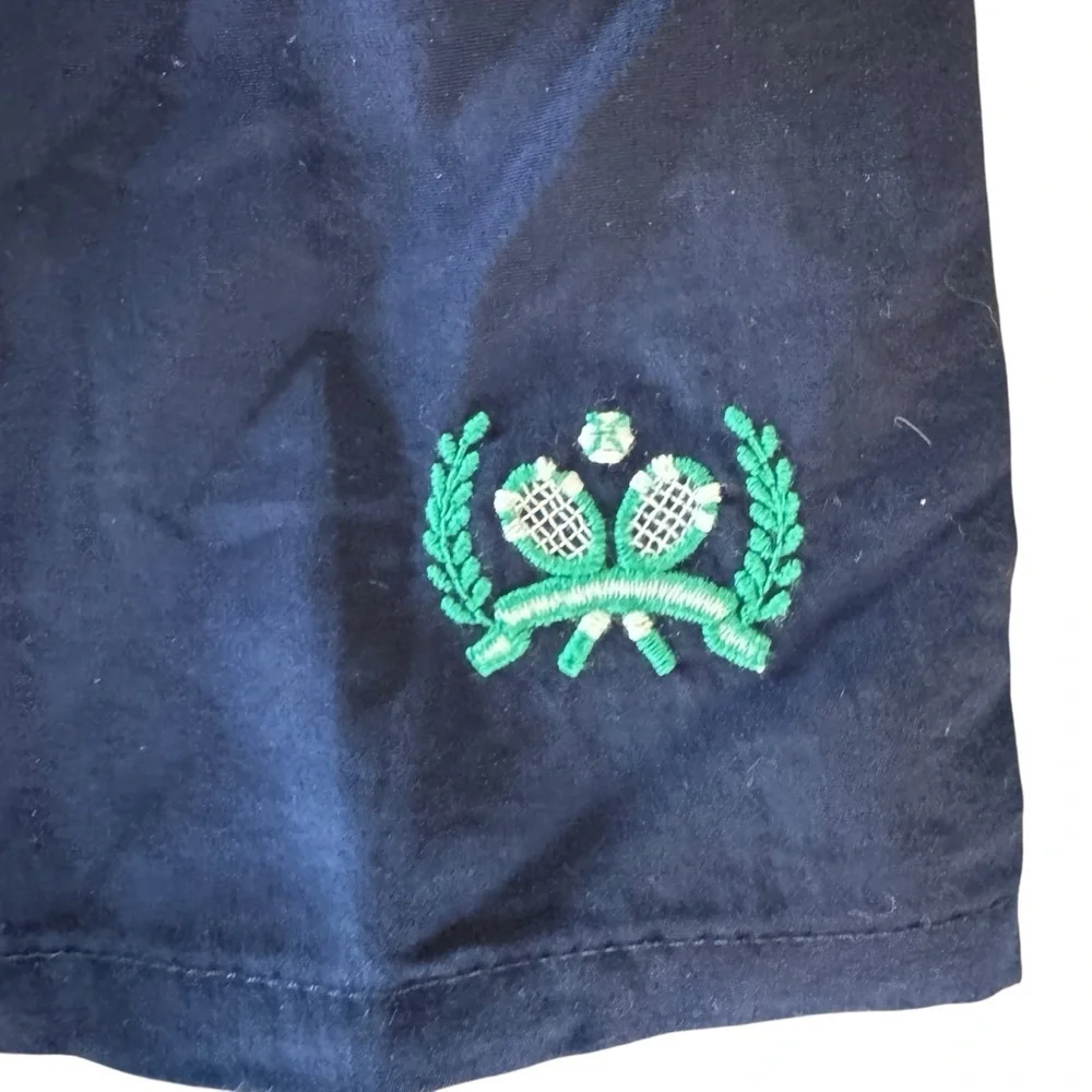 VTG Hartstrings Navy Blue Athletic Sporty Shorts Tennis Embroidered Boy Girl 4